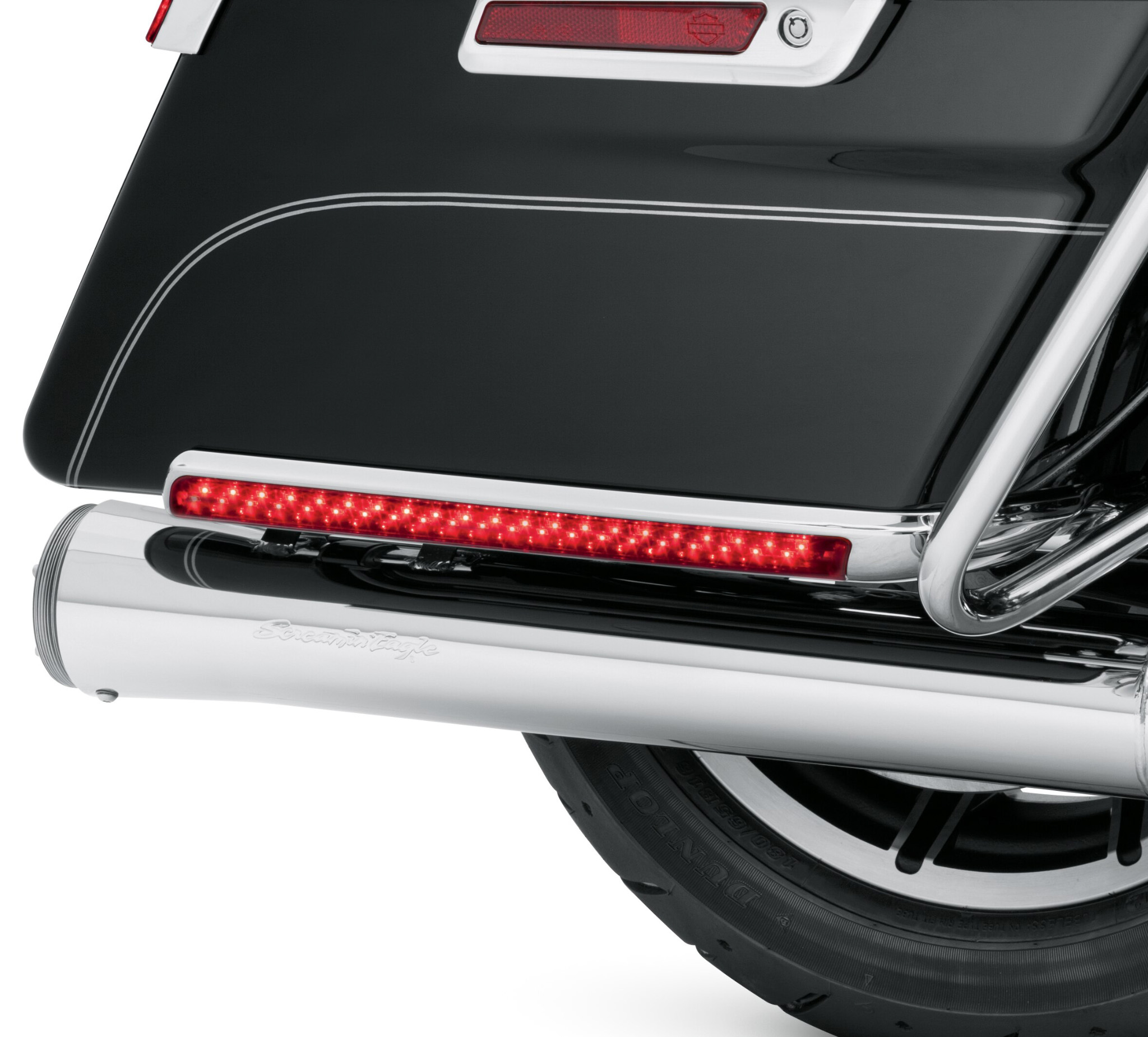 Chrome Saddlebag LED Side Marker Light for Harley Electra Street Glide 2014-2016 